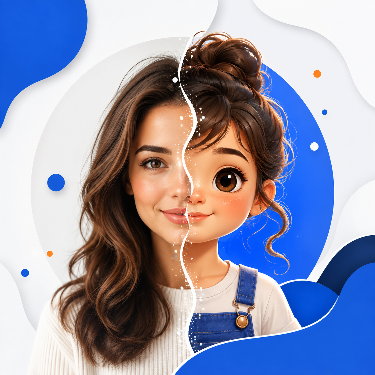 Capa do produto Sua versão criança em desenho — transforme sua foto com IA no PromptAgora